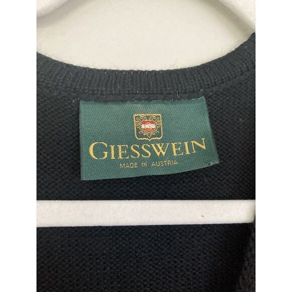 Giesswein Austria New Pure Wool Folk Artsy Knit Vest Women’s Size Medium Heart - Picture 5 of 11